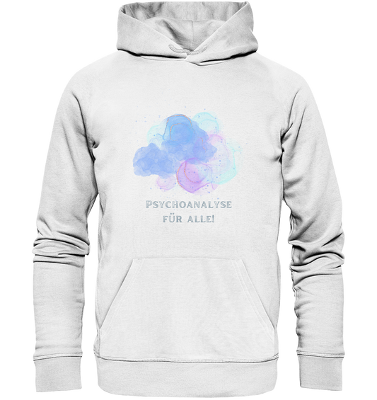 Eine Psychoanalyse für alle! - Der Hoodie / Kapuzenpullover für mentale Gesundheit von Artbookings/Shirtigo mit der Aufschrift „Psychotherapie für alle“.