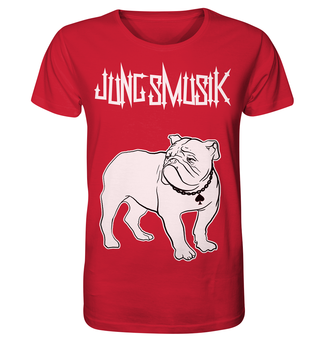 A Micha-El Goehre: Jungsmusik - T-Shirt mit Bulldogge Lemmy - Bio-Shirt mit dem Markennamen Artbookings/Shirtigo featuring kunstwer
