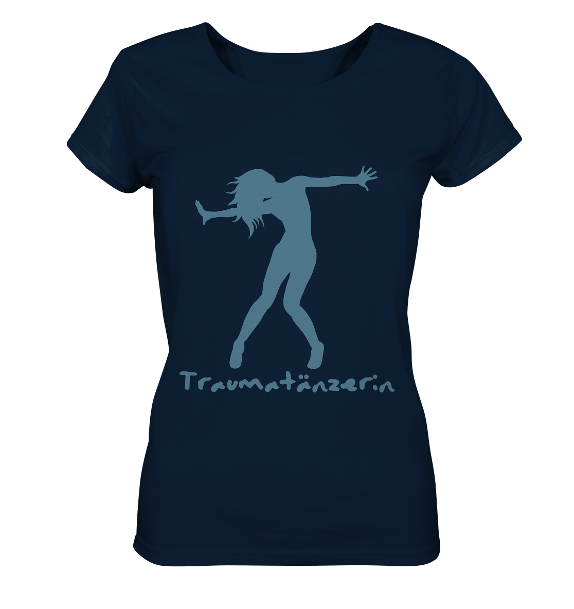 Eine Traumatänzerin - T-Shirt mit Spruch im Female Cut | Mental Health von Artbookings/Shirtigo mit dem Wort traumasseri darauf.