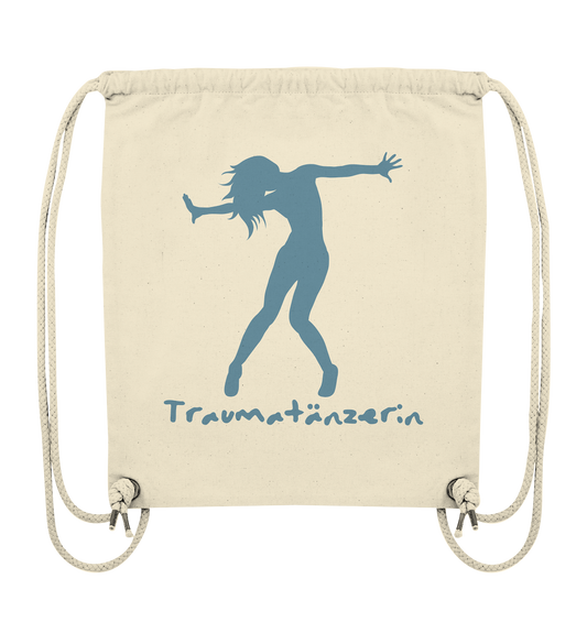 Ein Traumatänzerin - nachhaltiger Baumwoll-Turnbeutel mit Spruch von Artbookings/Shirtigo, auf dem das Wort „Traumanissia“ steht, ist ein Must-Have-Accessoire.