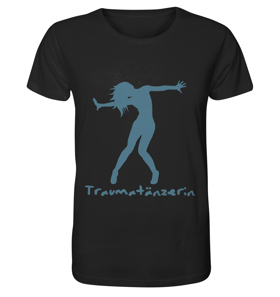 Eine Traumatänzerin - T-Shirt mit Spruch | Mental Health von Artbookings mit dem Wort traumasisin darauf.
