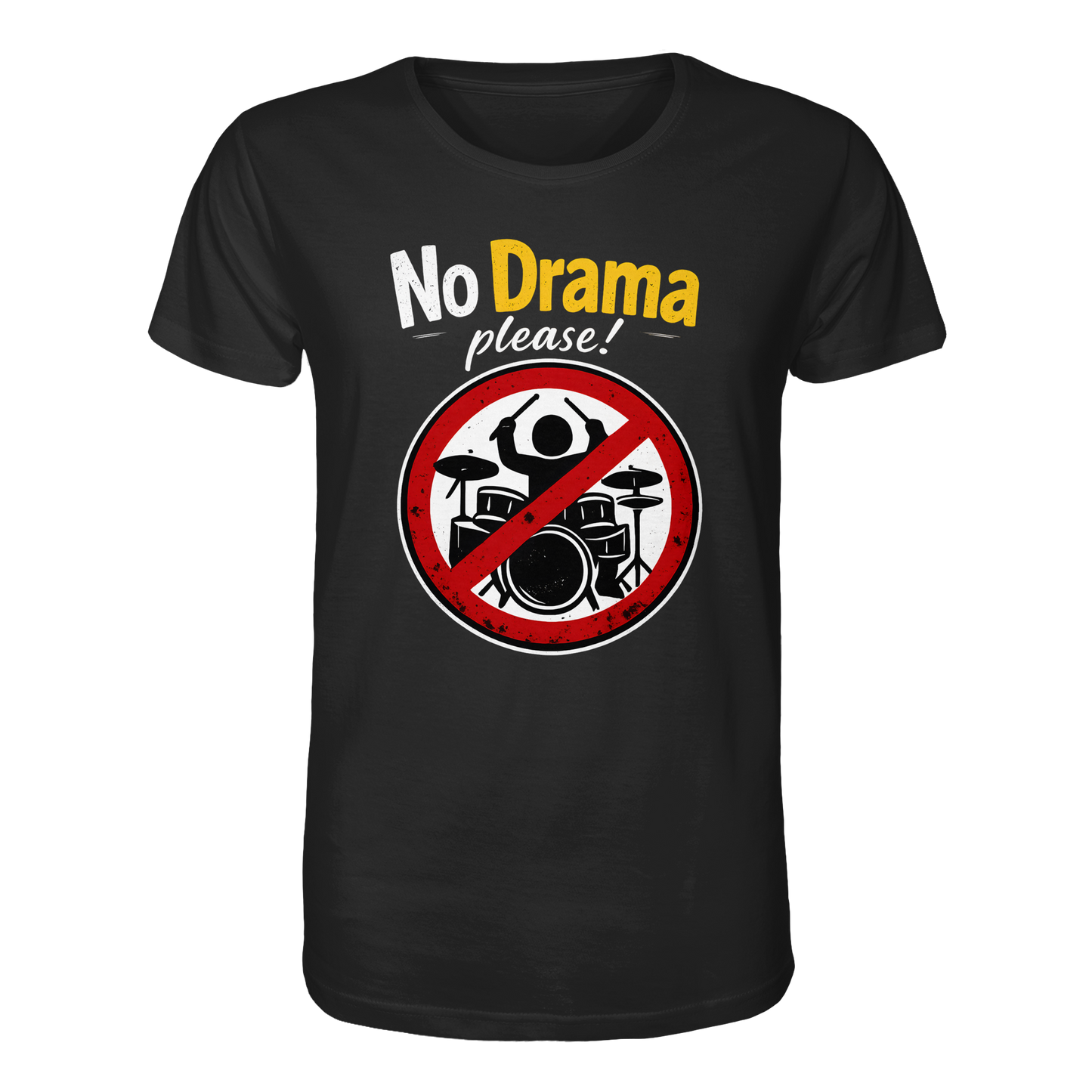 Artbookings/Shirtigo T-Shirt mit ironischem "No drama please!"-Spruch - Statement für Dating & psychische Gesundheit.