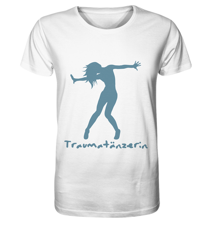 Eine Traumatänzerin - T-Shirt mit Spruch | Mental Health von Artbookings mit dem Wort Traumasia darauf.