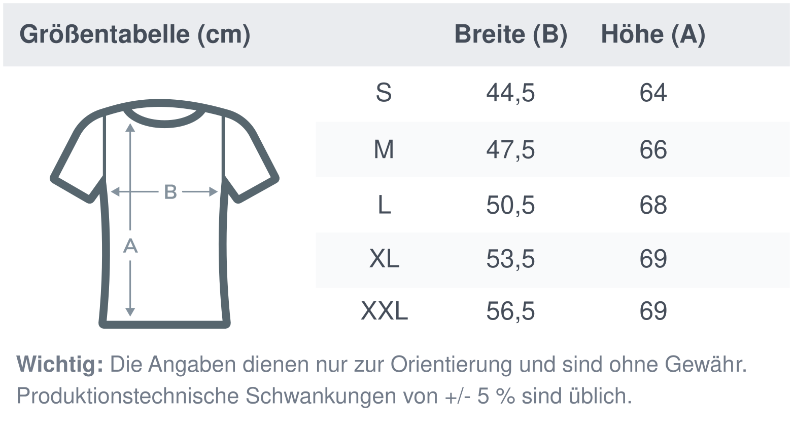 Die Größentabelle für Artbookings/Shirtigo T-Shirt mit Spruch: Psychoanalyse für alle! | Bio-Shirt im weiblichen Schnitt.