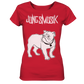 Ein Artbookings-Damen-T-Shirt mit dem Bild eines Micha-El-Goehre-Poetry-Slams – T-Shirt mit Bulldogge Lemmy – weiblicher Schnitt.