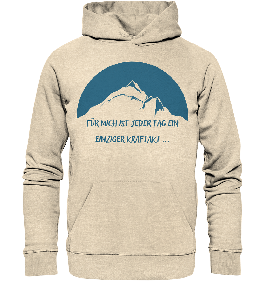 Ein poetischer Artbookings Herren-Hoodie Sisyphos – Kraftakt / Tragik des Lebens – Variante Berg mit atemberaubender Fotografie und fesselnden Kunstwerken, inspiriert