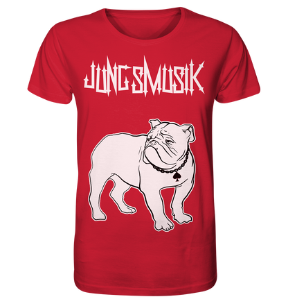 A Micha-El Goehre: Jungsmusik - T-Shirt mit Bulldogge Lemmy - Bio-Shirt mit dem Markennamen Artbookings/Shirtigo featuring kunstwer