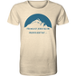T-Shirt Sisyphos - Kraftakt / Tragik des Lebens - Variante Berg | Das Bio-Shirt mit Kunstdrucken zeigt den Wunsch, Berge zu sehen, ohne jemanden zu kennen.